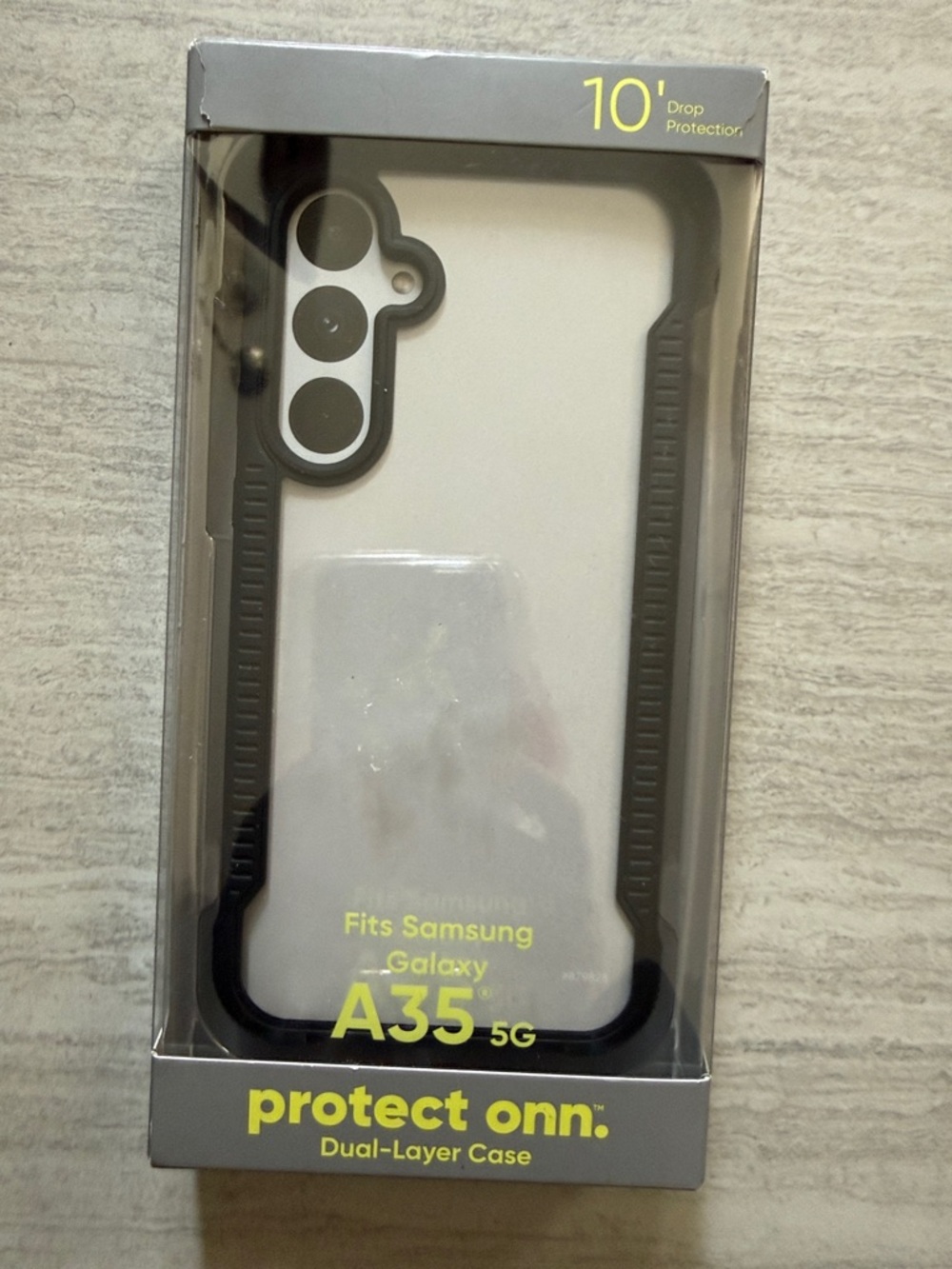 Onn. Dual-Layer Black & Clear Case for Samsung Galaxy A35 5G
